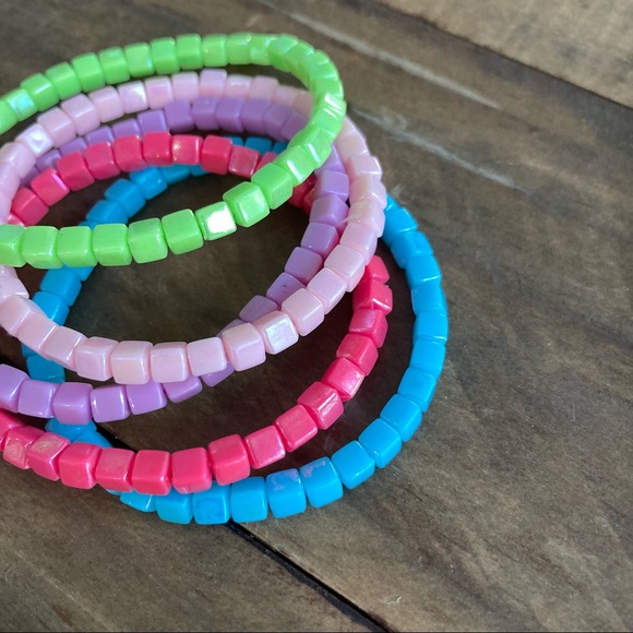 Jewelry Set Big Girls Aqua & Multicolor Pastels - Picture 7 of 9